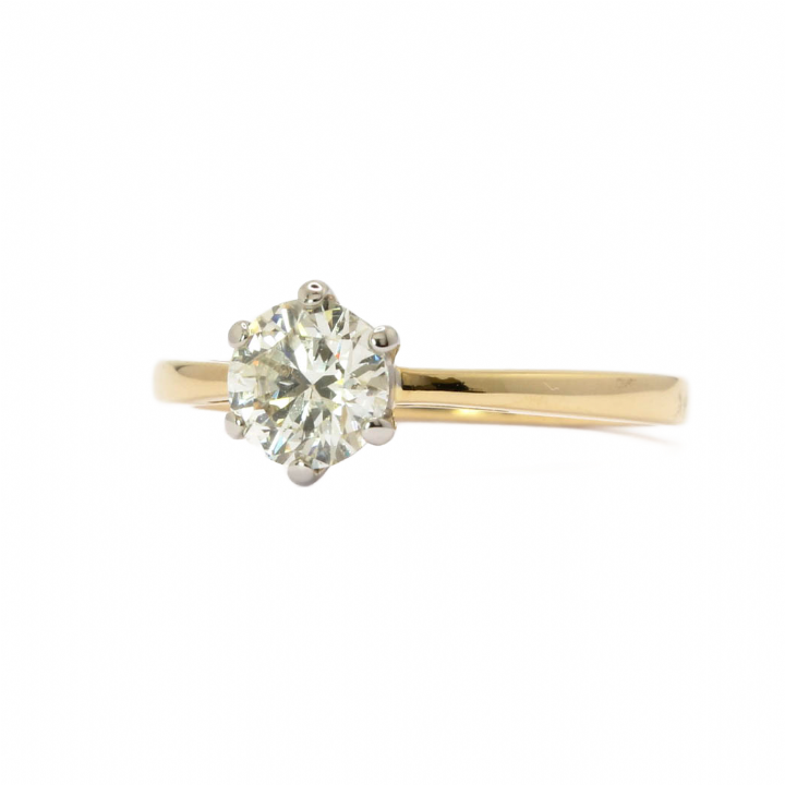 Pre-Owned 18ct Yellow Gold Diamond Solitaire Ring 0.63ct 1601632