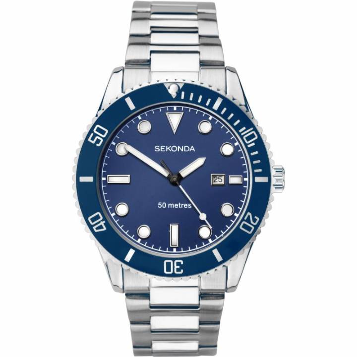 Sekonda Ocean Men's Watch Silver Colour Case Was £54.99 0108366