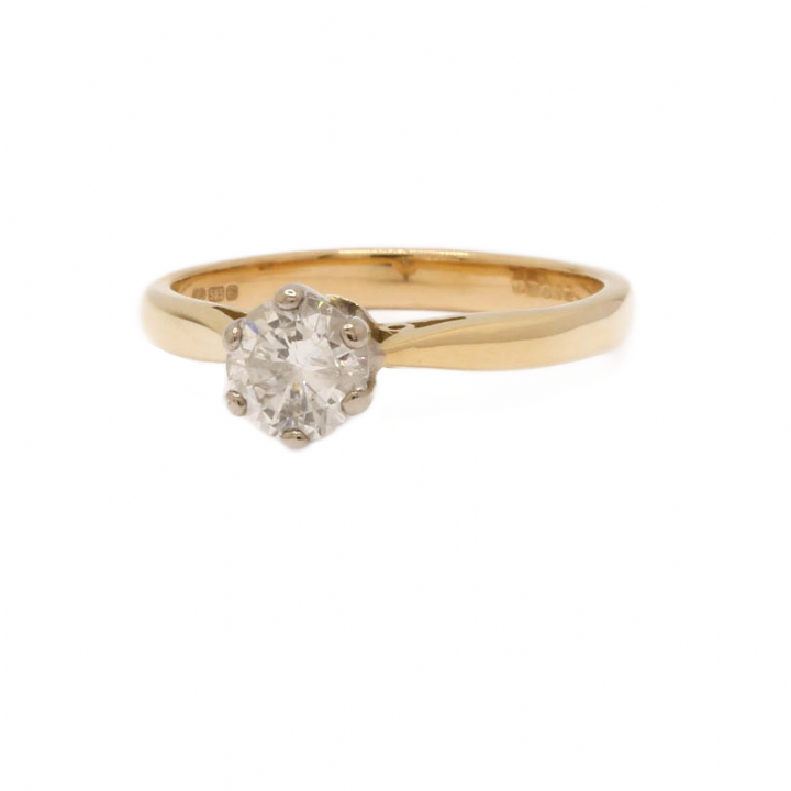 Pre-Owned 14ct Yellow Gold Diamond Solitaire Ring 0.48ct 1601620