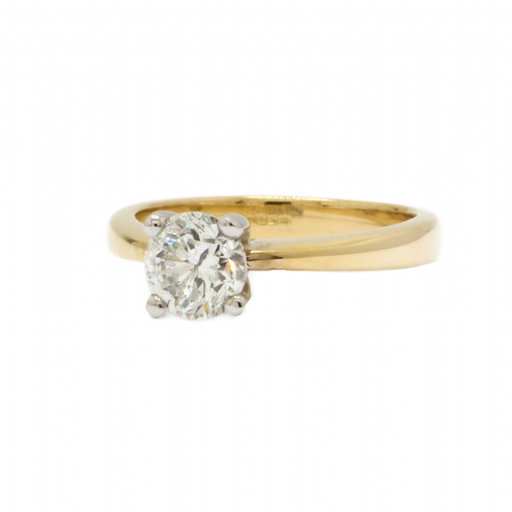 Pre-Owned 18ct Yellow Gold Diamond Solitaire Ring 0.95ct 1601616