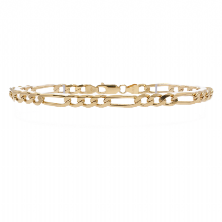 Pre-Owned 9ct Yellow Gold Figaro Bracelet 1505649