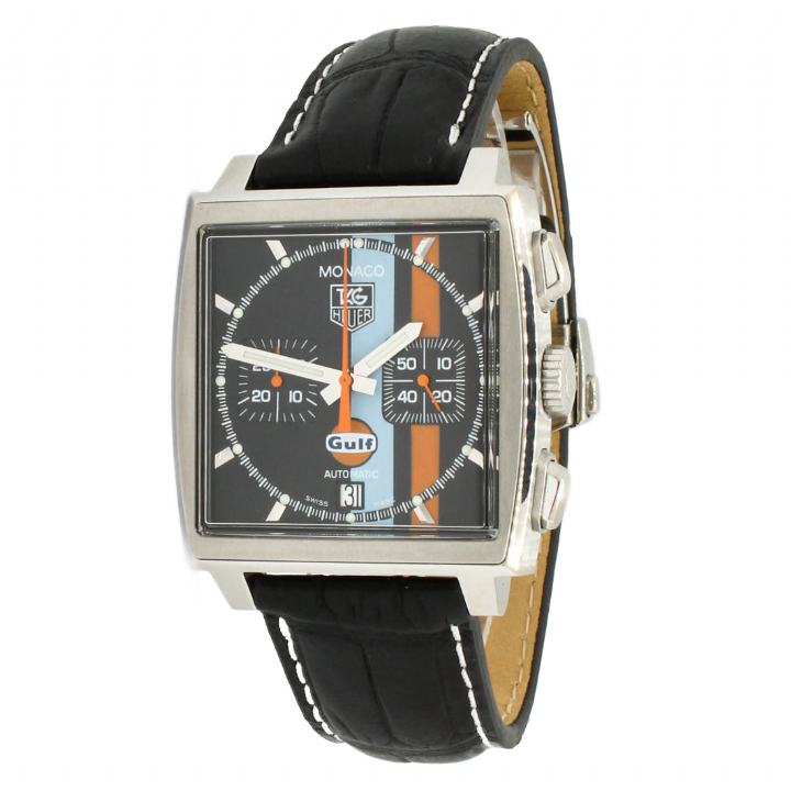 Pre-Owned 38mm Tag Heuer Monaco Gulf Watch, Original Papers 7209138