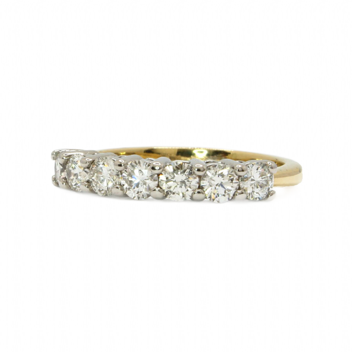 Pre-Owned 18ct Yellow Gold Diamond Half Eternity Ring 0.75ct 1604089