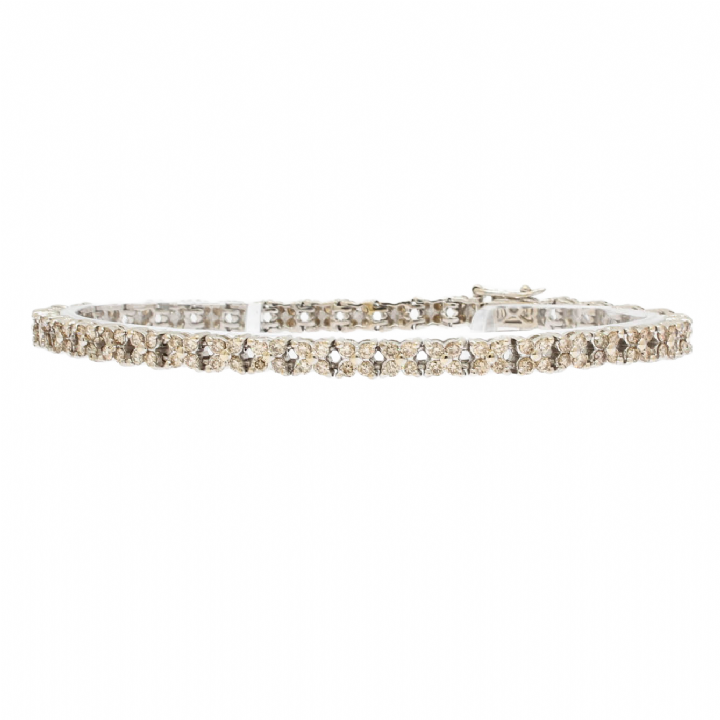 Pre-Owned 18ct White Gold Diamond Bracelet 3.00ct Total 7113325