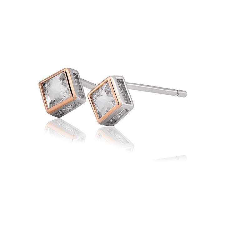 Clogau Welsh Royalty White Topaz Stud Earrings, Was £79.00