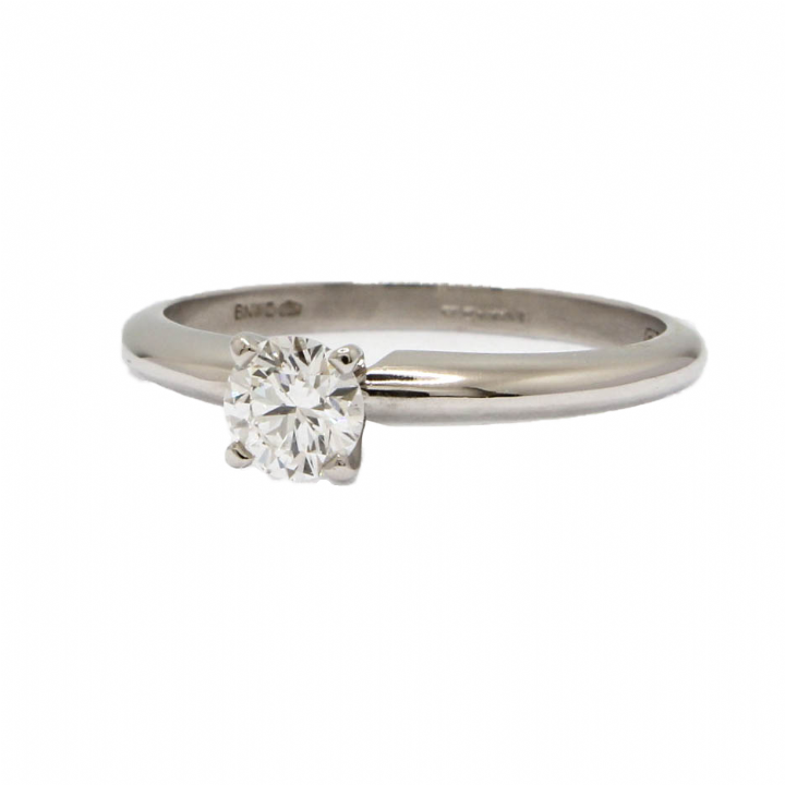 Pre-Owned Platinum Diamond Solitaire Ring 0.44ct 7101448