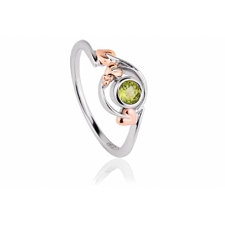 Clogau Tree Of Life Peridot Love Vine Ring, Size P, Was £89.00