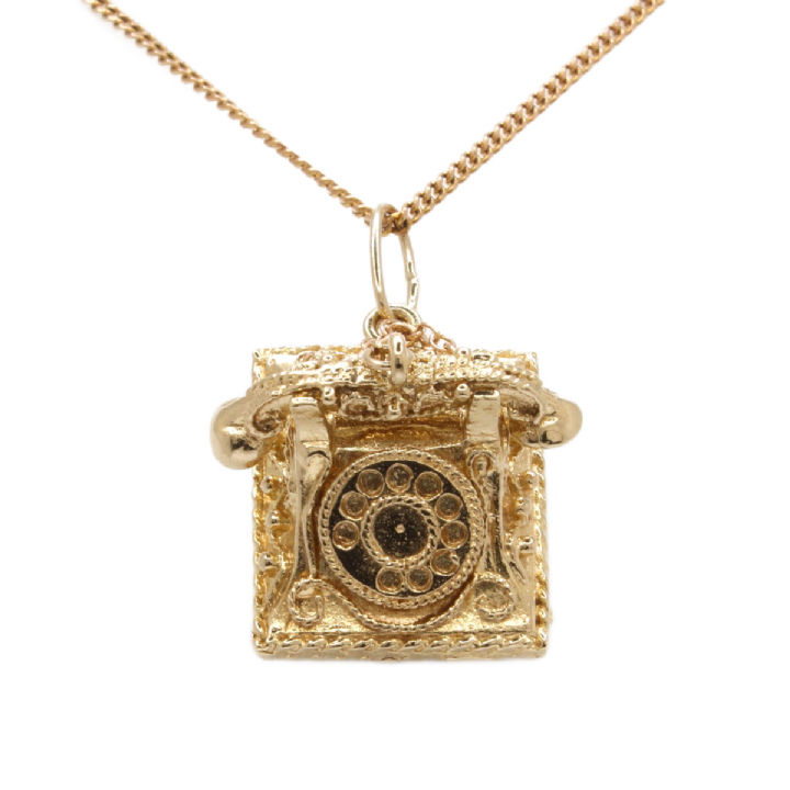 Pre-Owned 9ct Yellow Gold Telephone Pendant