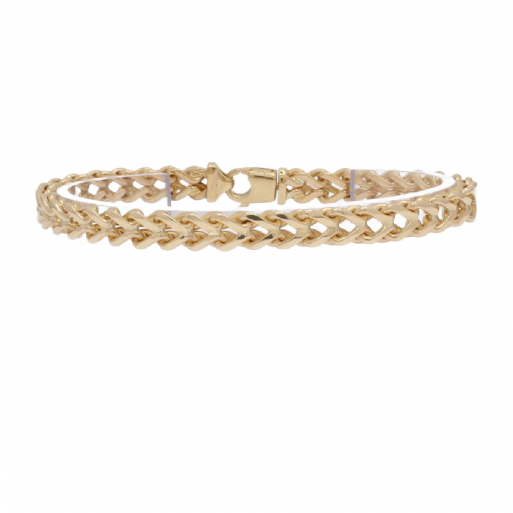 Pre-Owned 9ct Yellow Gold Herringbone Bracelet 1503752