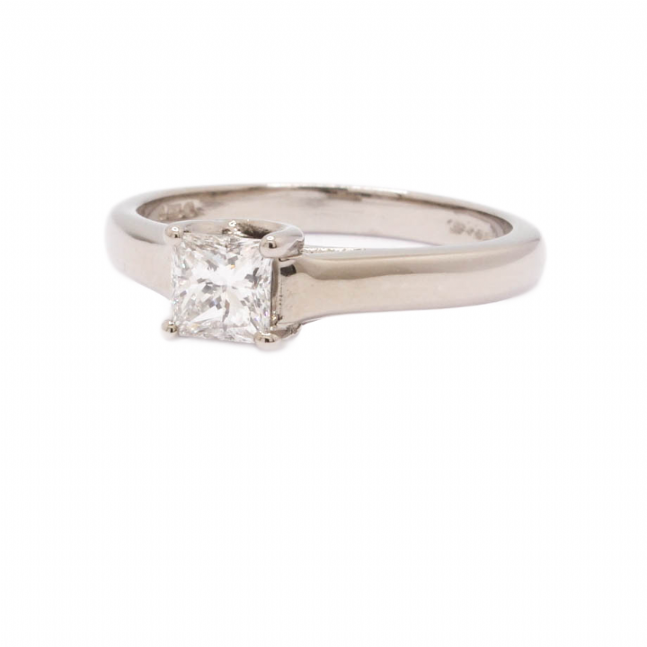 Pre-Owned 18ct White Gold Diamond Solitaire Ring 0.54ct 1601658