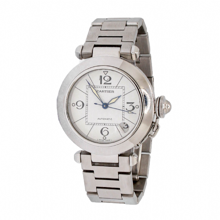 Pre-Owned 35mm Cartier Pasha Watch, White Dial