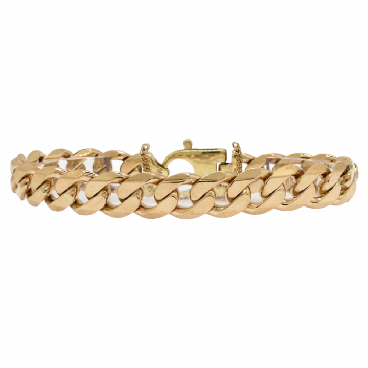 Pre-Owned 9ct Yellow Gold Flat Curb Bracelet 1505665