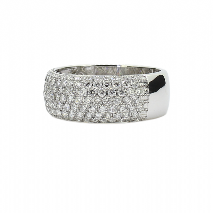 Pre-Owned 18ct White Gold Diamond Pave Band Total 1.75ct
