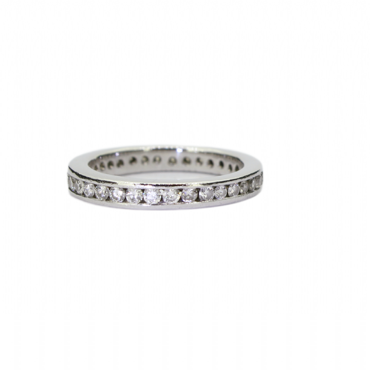 Pre-Owned Platinum Diamond Full Eternity Ring 0.88ct Total 7103023