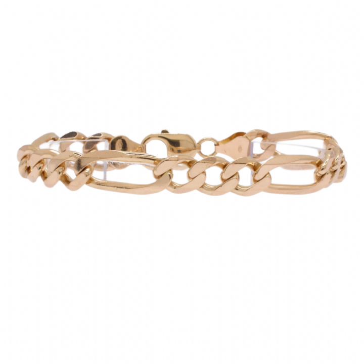 Pre-Owned 9ct Yellow Gold Figaro Bracelet