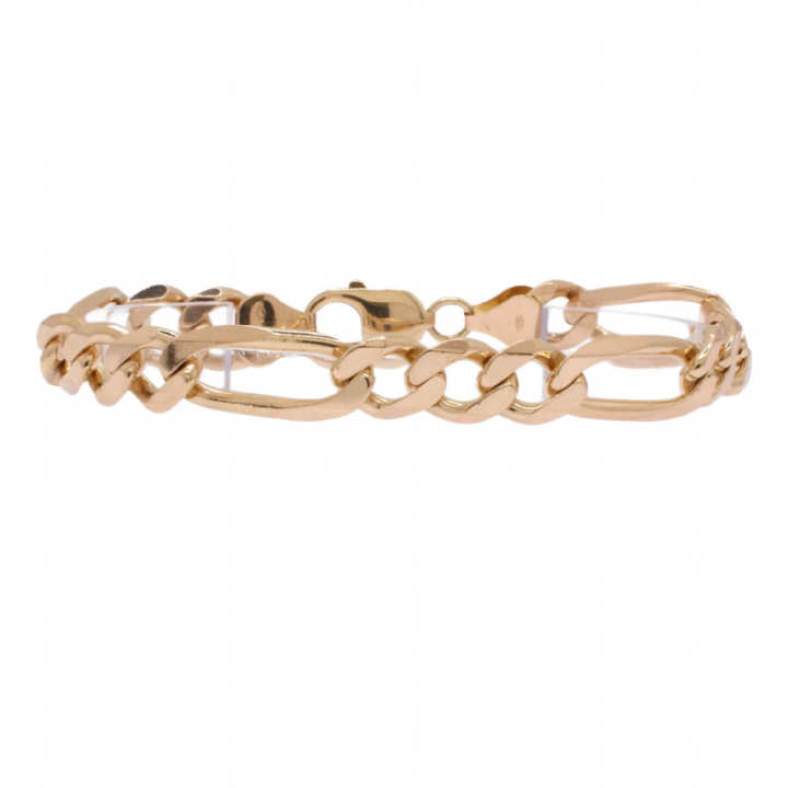 Pre-Owned 9ct Yellow Gold Figaro Bracelet 1505666