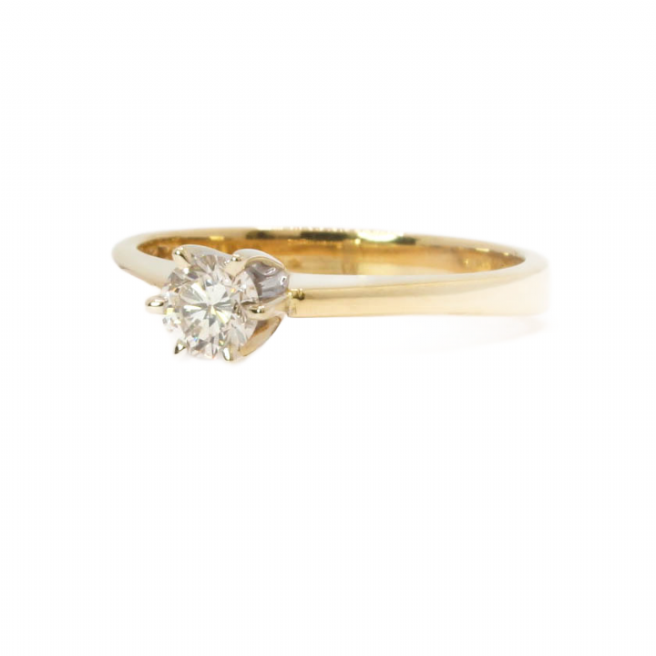 Pre-Owned 18ct Yellow Gold Diamond Solitaire Ring 0.33ct 1601868