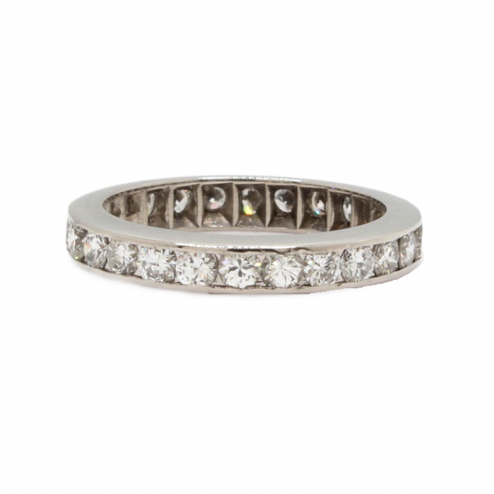 Pre-Owned Platinum Diamond Full Eternity Ring 1.30ct Total