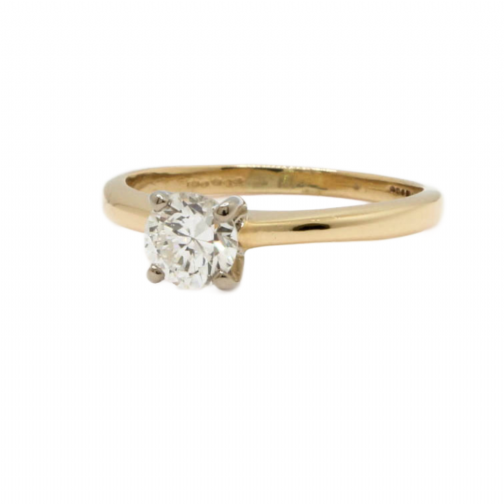 Pre-Owned 14ct Yellow Gold Diamond Solitaire Ring 0.47ct