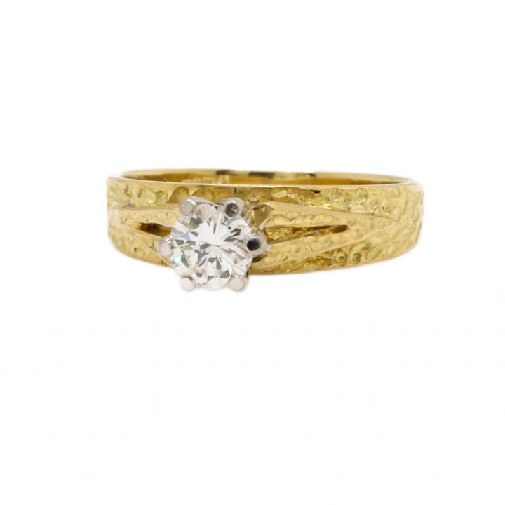 Pre-Owned 14ct Yellow Gold Diamond Solitaire Ring 0.40ct