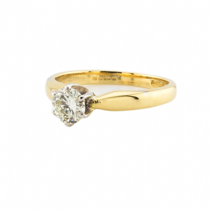 Pre-Owned 18ct Yellow Gold Diamond Solitaire Ring 0.50ct 1601583