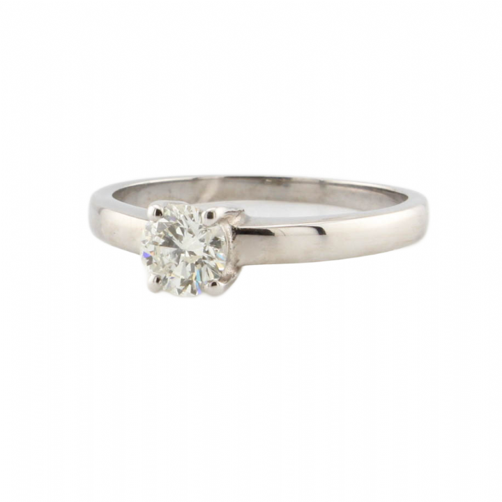 Pre-Owned 18ct White Gold Diamond Solitaire Ring 0.50ct 1601198