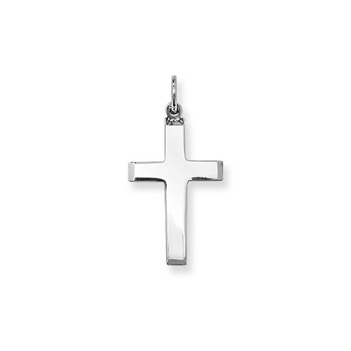 New Silver Small Plain Cross Pendant
