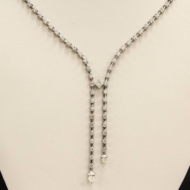 Pre-Owned 18ct White Gold Diamond Necklace Total 3.54ct 1607802
