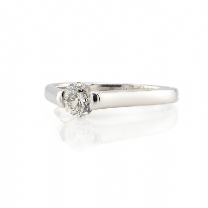 Pre-Owned Platinum Diamond Solitaire Ring 0.50ct