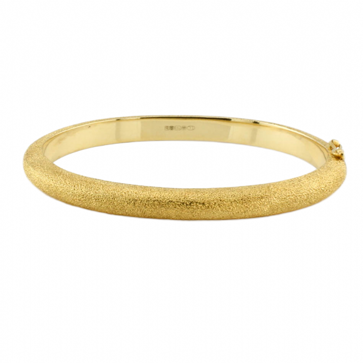 Pre-Owned 18ct Yellow Gold Textured Bangle 1523581