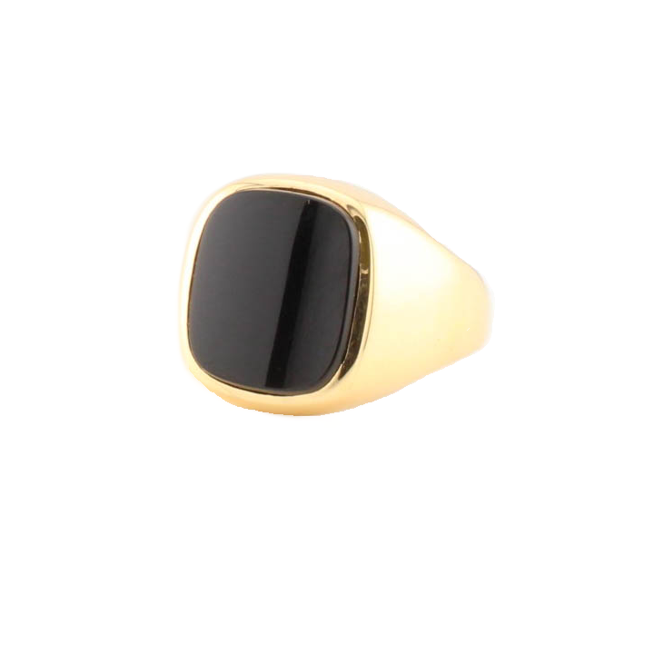 Pre-Owned 9ct Yellow Gold Onyx Signet Ring 1508306