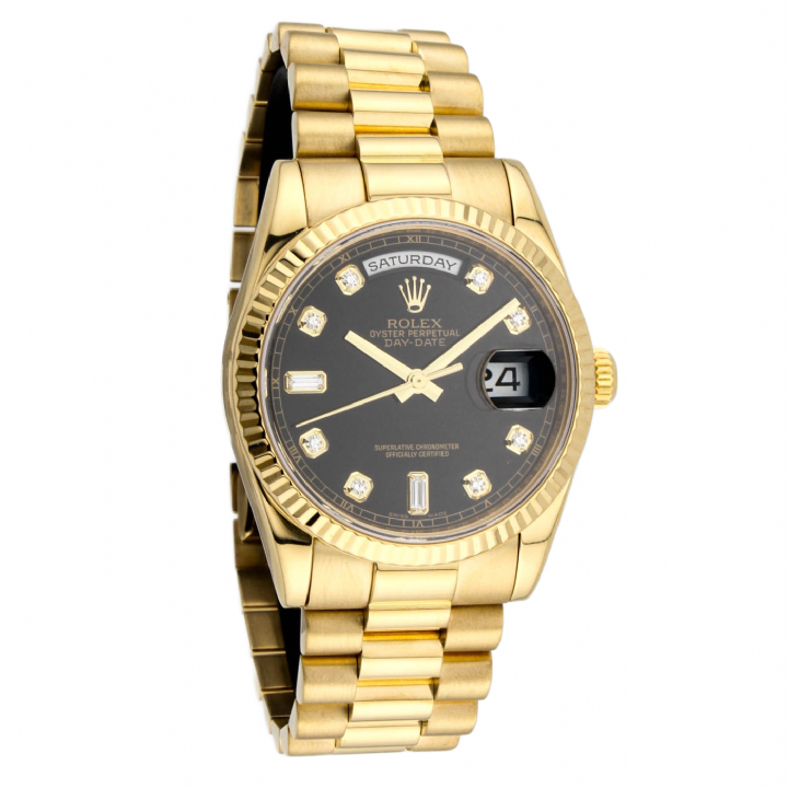 Pre-Owned 36mm Rolex 18ct Yellow Gold Day-Date Watch 1701788