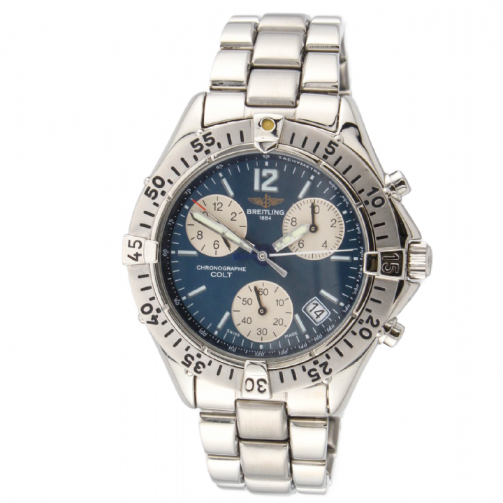 Pre-Owned 38mm Breitling Colt Watch, Blue Dial