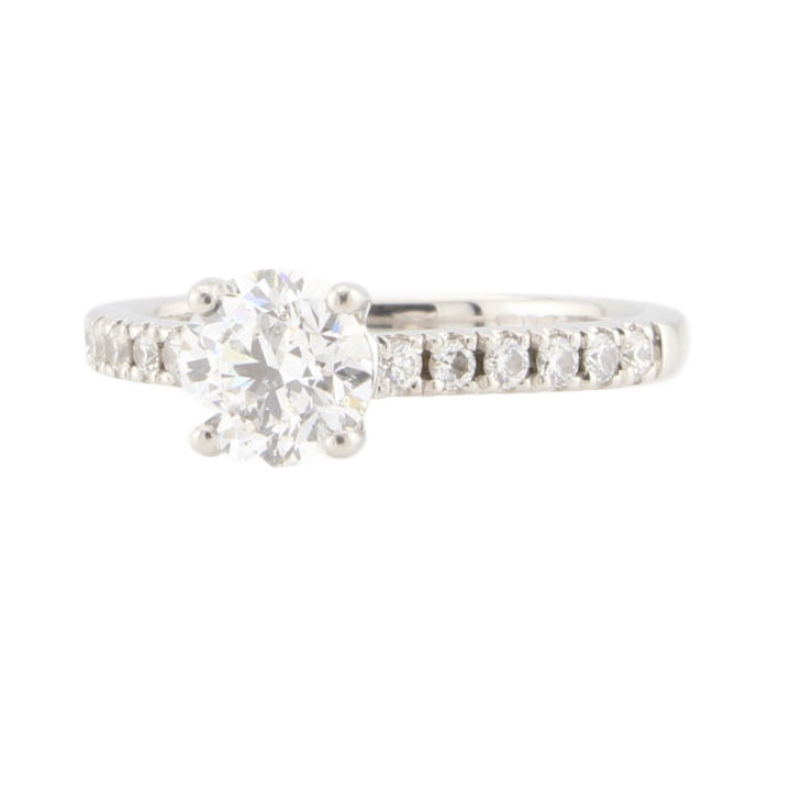 Pre-Owned Platinum Diamond Solitaire Ring Total 1.18ct