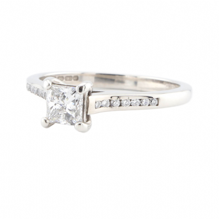 Pre-Owned 18ct White Gold Diamond Solitaire Ring Total 0.54ct 1601686