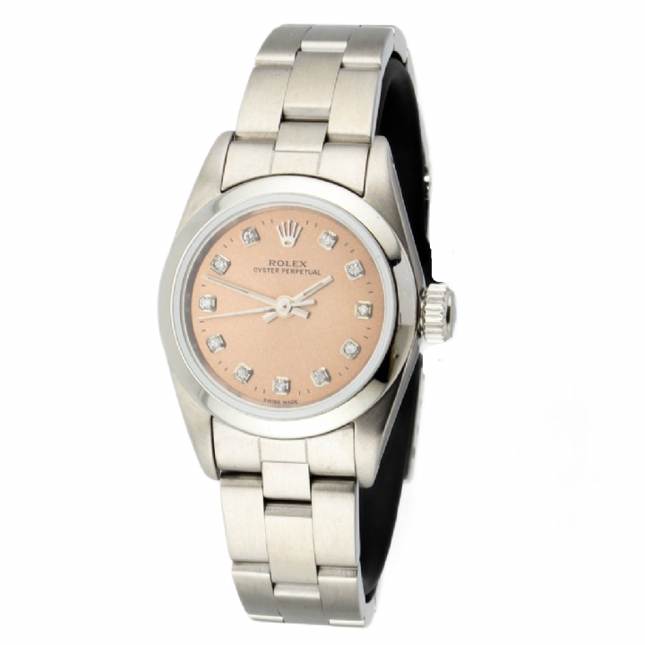 Pre-Owned 24mm Rolex Oyster Perpetual Watch, Diamond Dial 67180