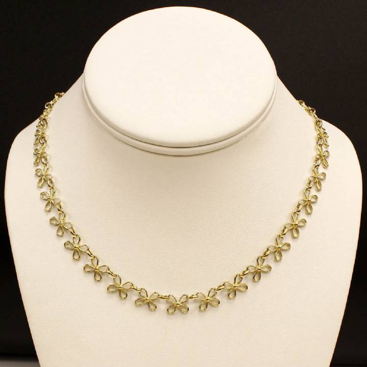 Pre-Owned 9ct Yellow Gold Flower Shaped Chain