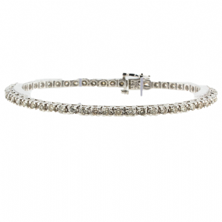 Pre-Owned 18ct White Gold Diamond Line Bracelet Total 2.00ct 1607826