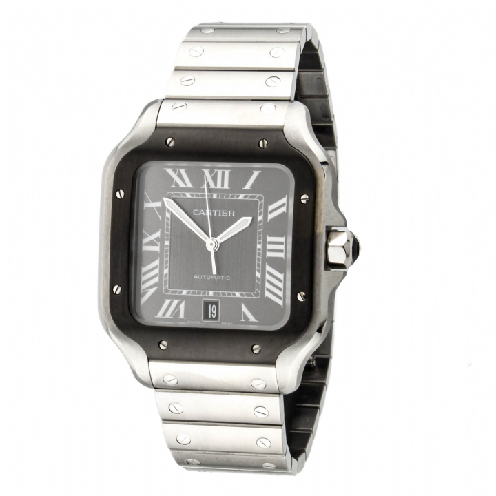 Pre-Owned 40mm Cartier Santos De Cartier Watch, Orginal Papers 1702383