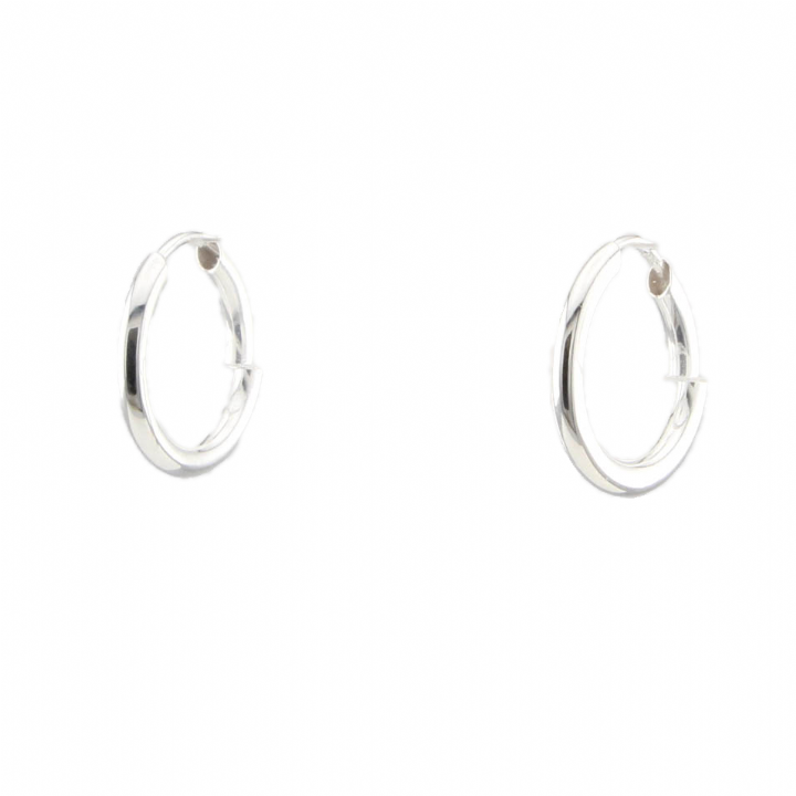 New Silver Small Plain Sleeper Earrings 1105278