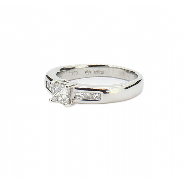 Pre-Owned Platinum Diamond Solitaire Ring 0.50ct Total