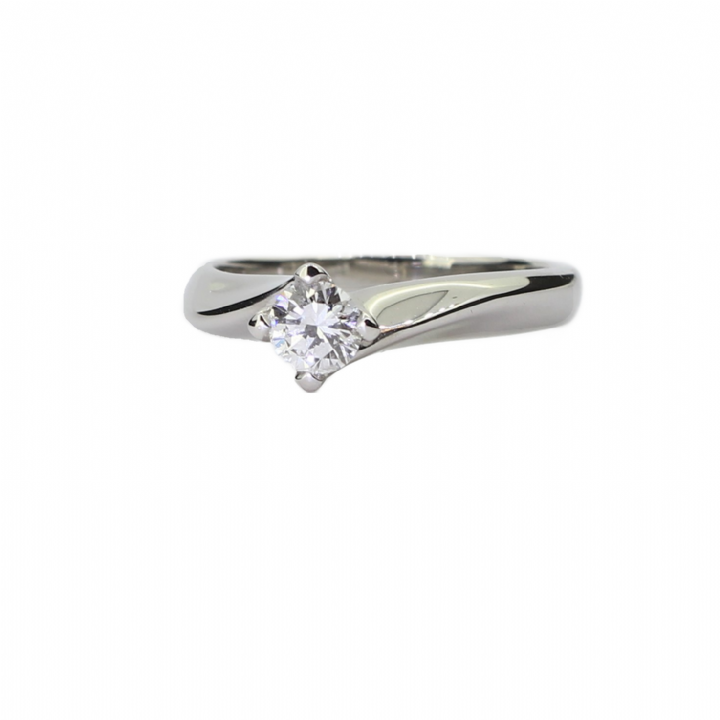 Pre-Owned 18ct White Gold Diamond Solitaire Ring 0.32ct 1601105