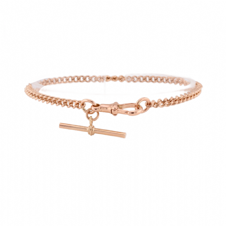 Pre-Owned 9ct Rose Colour Gold Albert Bracelet 1503825