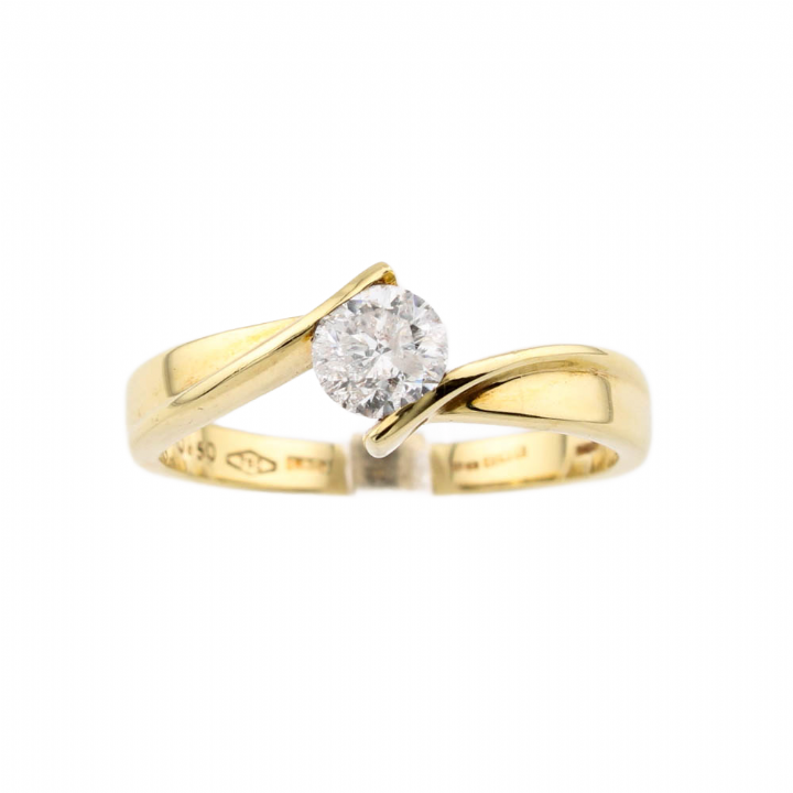 Pre-Owned 18ct Yellow Gold Diamond Solitaire Ring 0.50ct 7101366