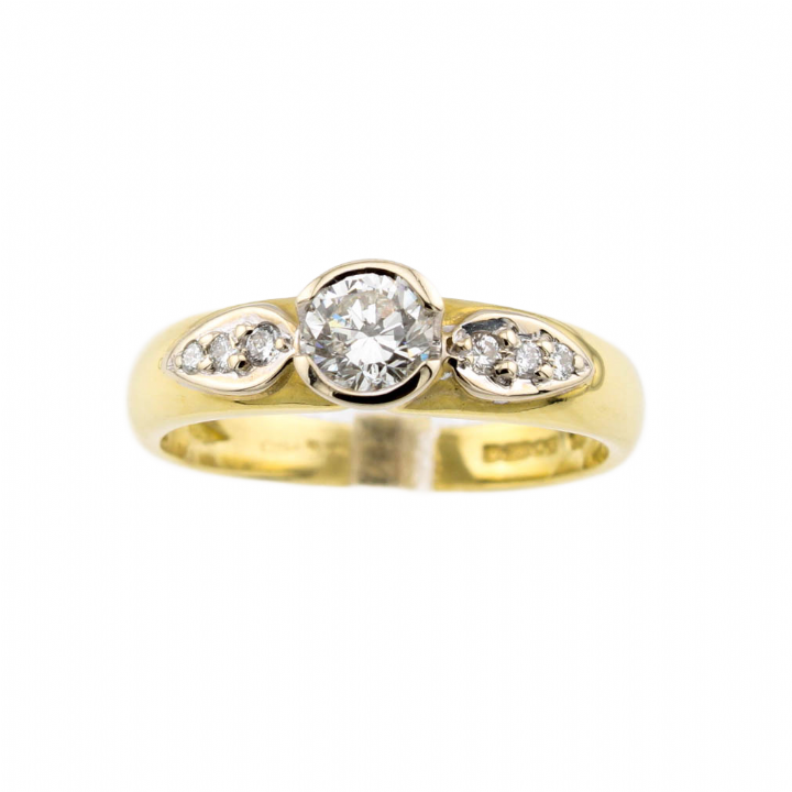 Pre-Owned 18ct Yellow Gold Diamond Solitaire Ring Total 0.45ct