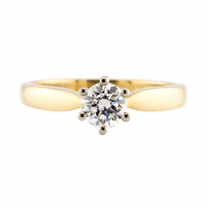 Pre-Owned 18ct Yellow Gold Diamond Solitaire Ring 0.52ct 1601708