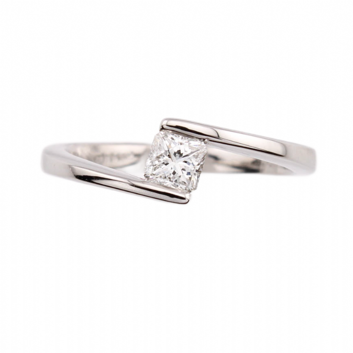Pre-Owned 18ct White Gold Diamond Solitaire Ring 0.36ct