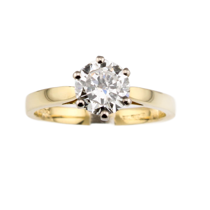 Pre-Owned 18ct Yellow Gold Diamond Solitaire Ring 1.16ct 1601729