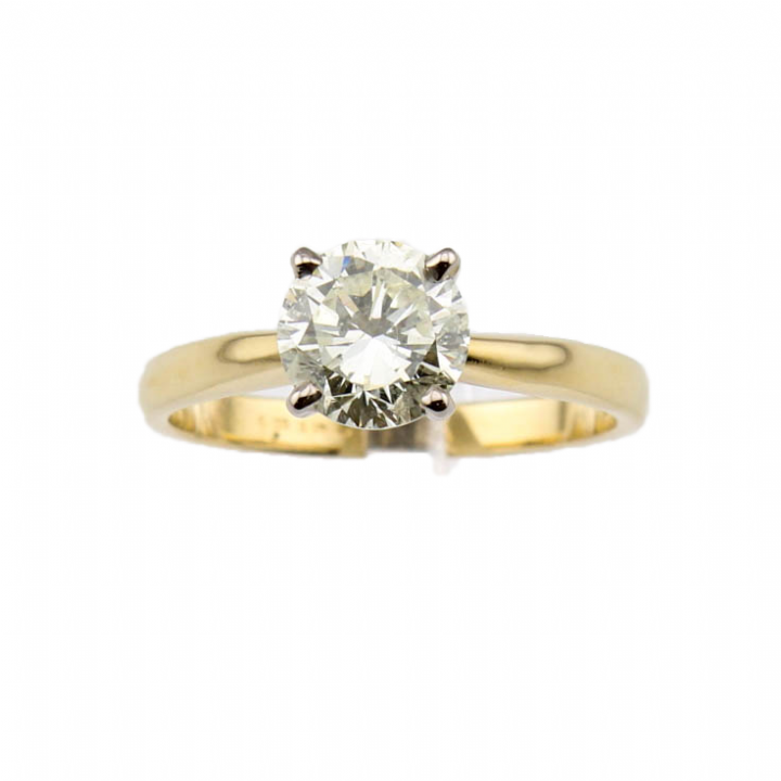Pre-Owned 14ct Yellow Gold Diamond Solitaire Ring 1.35ct 1601735