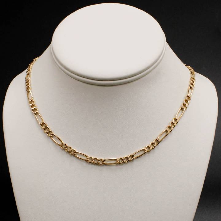 Pre-Owned 9ct Rose Colour Gold Figaro Link Chain 1501753